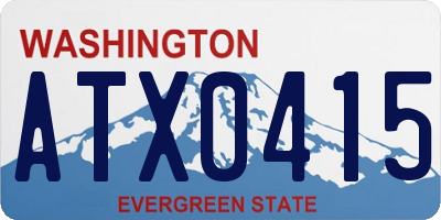 WA license plate ATX0415