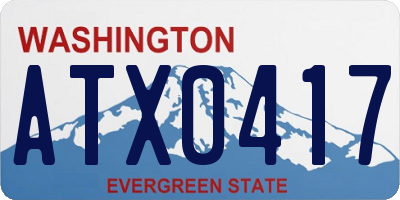 WA license plate ATX0417