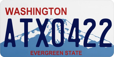 WA license plate ATX0422