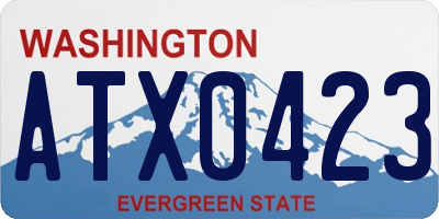 WA license plate ATX0423