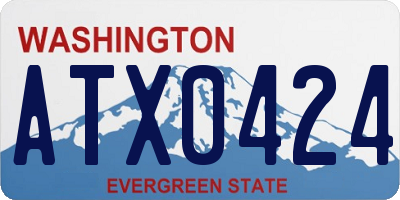 WA license plate ATX0424