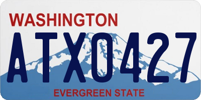 WA license plate ATX0427