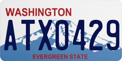 WA license plate ATX0429