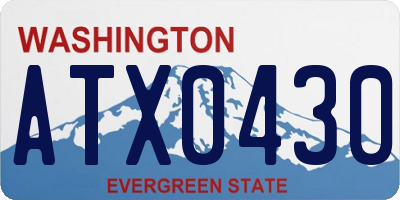 WA license plate ATX0430