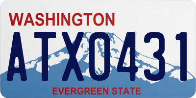 WA license plate ATX0431