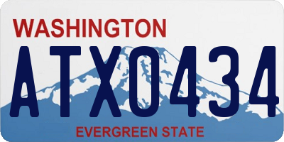 WA license plate ATX0434