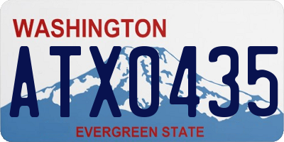 WA license plate ATX0435