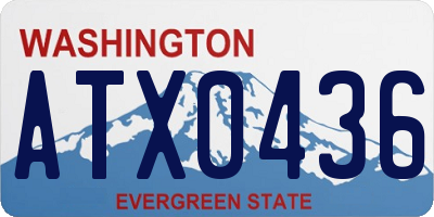 WA license plate ATX0436