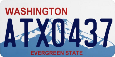 WA license plate ATX0437