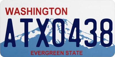 WA license plate ATX0438