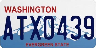 WA license plate ATX0439