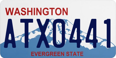 WA license plate ATX0441
