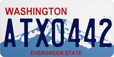 WA license plate ATX0442