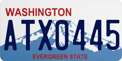 WA license plate ATX0445