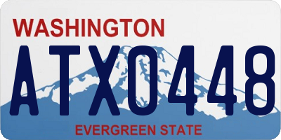 WA license plate ATX0448