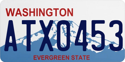 WA license plate ATX0453