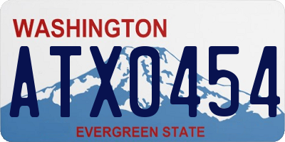 WA license plate ATX0454