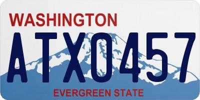 WA license plate ATX0457