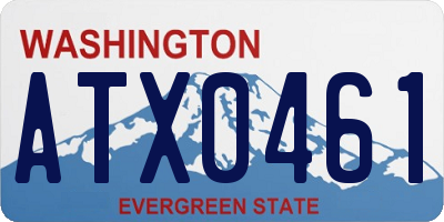 WA license plate ATX0461