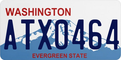 WA license plate ATX0464