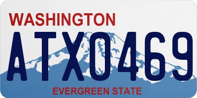 WA license plate ATX0469