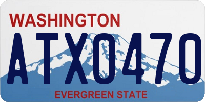 WA license plate ATX0470