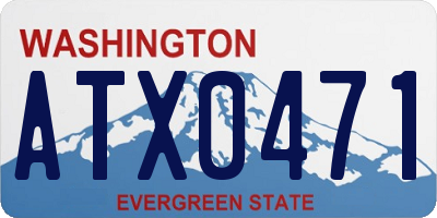 WA license plate ATX0471
