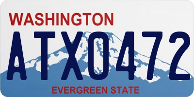 WA license plate ATX0472