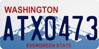 WA license plate ATX0473
