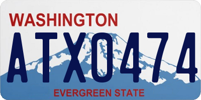 WA license plate ATX0474