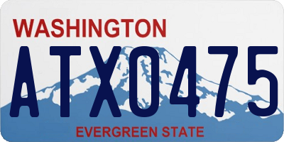 WA license plate ATX0475