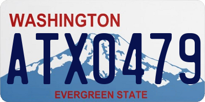 WA license plate ATX0479