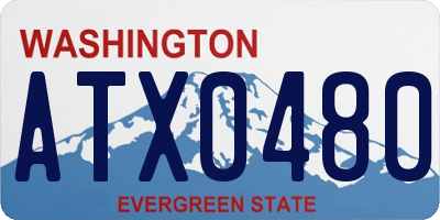 WA license plate ATX0480