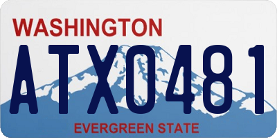 WA license plate ATX0481