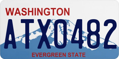 WA license plate ATX0482