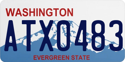 WA license plate ATX0483