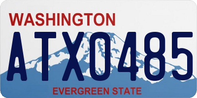 WA license plate ATX0485