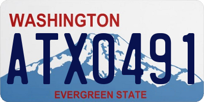 WA license plate ATX0491