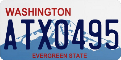 WA license plate ATX0495