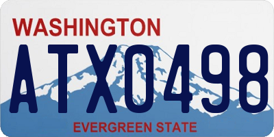 WA license plate ATX0498