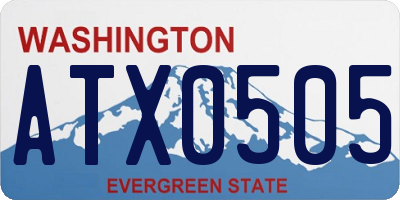 WA license plate ATX0505