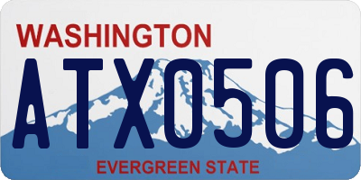 WA license plate ATX0506