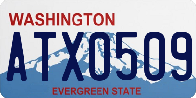 WA license plate ATX0509
