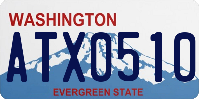 WA license plate ATX0510