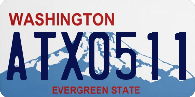 WA license plate ATX0511