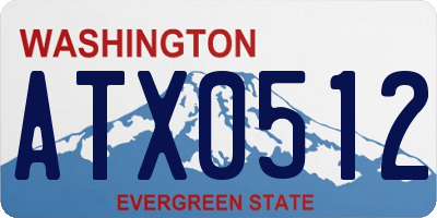WA license plate ATX0512