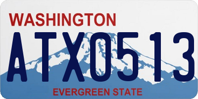 WA license plate ATX0513