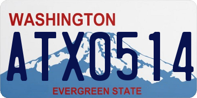 WA license plate ATX0514