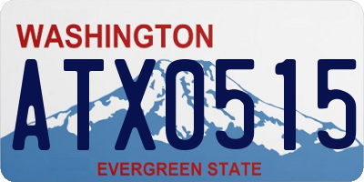 WA license plate ATX0515