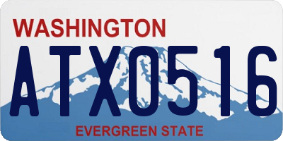 WA license plate ATX0516